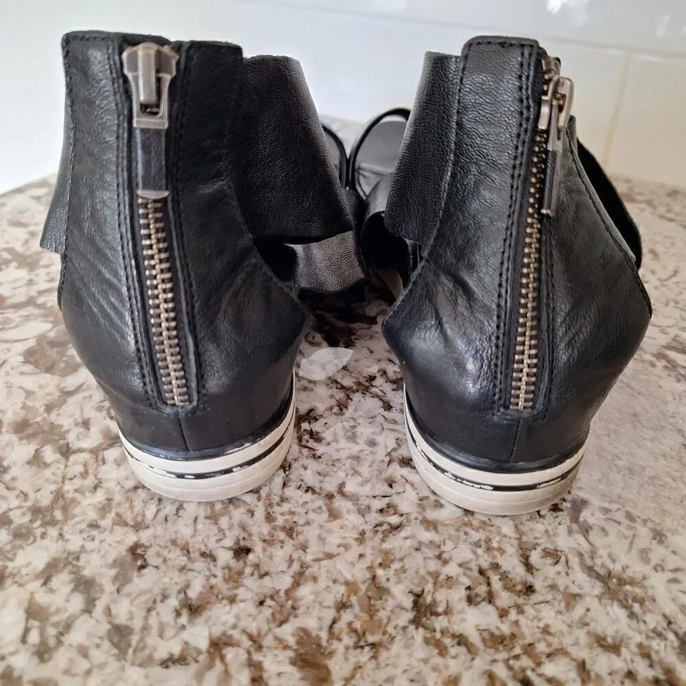 Eileen‎ Fisher black leather wide strap sport sandal size 9 US - Picture 4 of 8